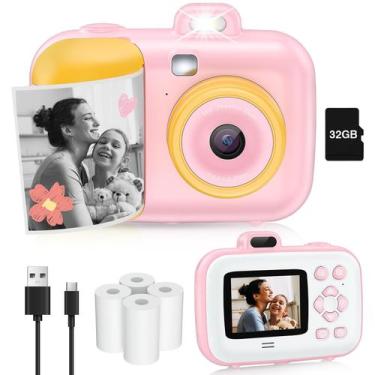 Imagem de Câmera digital de impressão instantânea Aasonida Kids FHD 1080P rosa