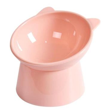 Imagem de 1 Un Comedouro Bebedouro Elevado Inclinado Gatos Cães Postura Correta 