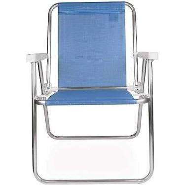 Imagem de Cadeira Alta Alumínio Mor 110 KG - Azul, Azul