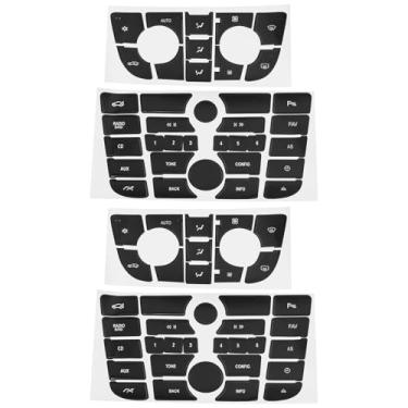 Imagem de Briny River 4 adesivos de botão de rádio e painel AC, cada um compatível com Opel Astra J