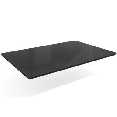 Imagem de Tampo Mesa Sala de Jantar Madeirado c/ Vidro TA31 Crome/Jantar/Premium Retangular 120x80cm Preto/Preto - Kappesberg