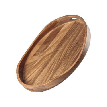 Imagem de Tabuleiro de servir KITEISCAT Acacia Wood 43x33cm com alças