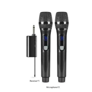 Imagem de Microfone Duplo Sem Fio Profissional Recarregável Dinamico - Kapbom