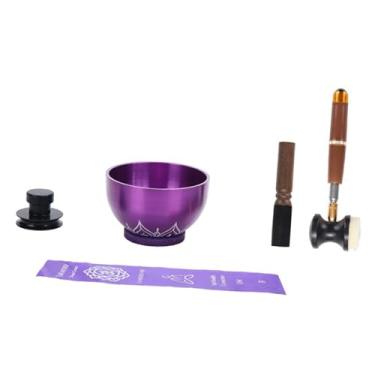 Imagem de Fenteer Conjunto de tigelas tibetanas para cantar com palitos, decoração artesanal, relaxante, ornamento chinês, tigela para mesa, meditação, sala de, B5