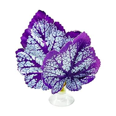 Imagem de Fowspvzn Almofada de folha de peixe Betta com ventosa de rede simulando habitat realista descanso de peixe cama aquário decoração