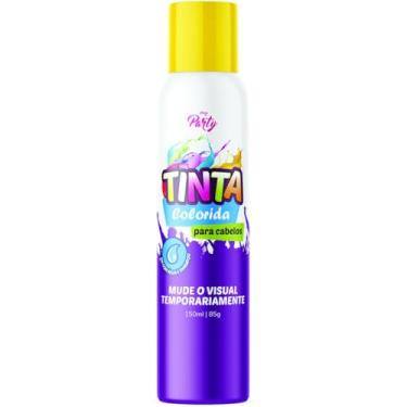 Imagem de My Party Tinta Temporária Amarelo Brasil 150 ml - Coloração Fluorescente Lavável para Cabelo – Efeito Brilho, Festa - Carnaval - Cosplay.