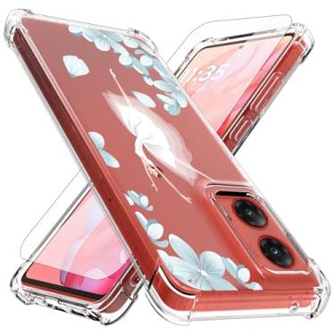 Imagem de Capa para Moto G Stylus 5G 2024, capa para Motorola G Stylus 5G 2024 rosa unissex à prova de choque flexível TPU Slim Fit transparente protetora para telefone capa transparente - (transparente) (A55)