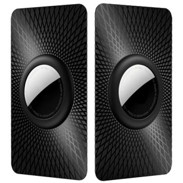 Imagem de Pacote com 2 capas de cartão para AirTag, porta-cartões leve compatível com Apple AirTag, porta-cartões fino para carteira, crachá, bolsa, bolsa