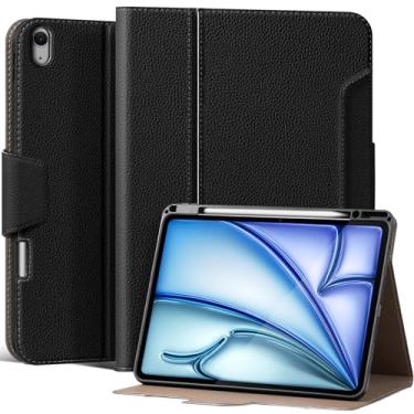 Imagem de XFYKJIN Capa para iPad Air de 13 polegadas modelo M3/M2 2024/2025, capa fólio inteligente premium com função despertar/hibernar automaticamente, suporte para Apple Pencil 2, suporte multiângulo e