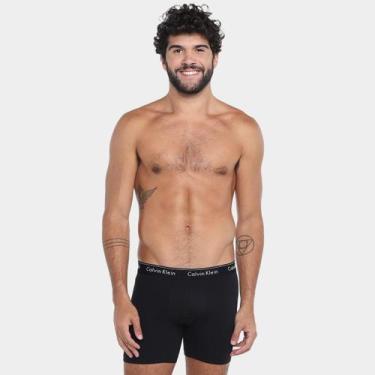 Imagem de Cueca Boxer Calvin Klein Modern Cotton, Preto, Bronze, M
