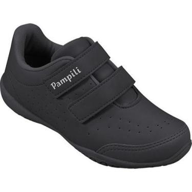 Imagem de Tênis Pampili  Escolar Preto tiras autocolantes, Preto, 29