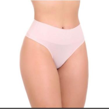 Imagem de Calcinha Sem Costura Cintura Alta 7CM Corte A Laser cós duplo - genéri
