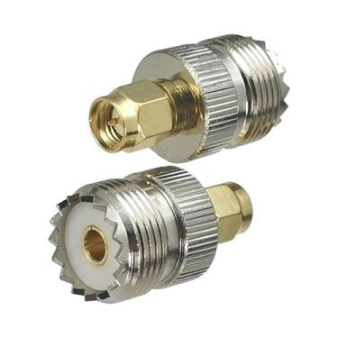 Imagem de Adaptador SMA Para UHF Conector De Latão RF Coaxial Macho Para Fêmea P