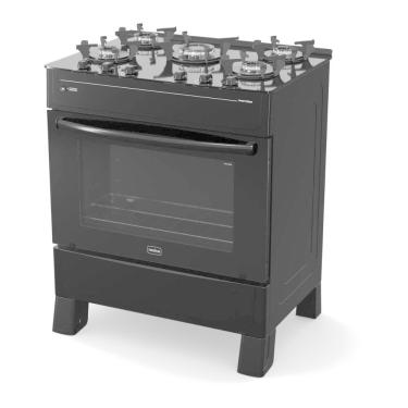 Imagem de Fogão 5 Bocas A Gás Realce Smart Glass CR222 Preto Bivolt