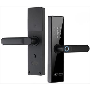 Imagem de Fechadura Digital Inteligente Biométrica Senha Wi-Fi Cartão