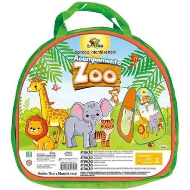Imagem de Barraca Infantil Acampamento Zoo Retrátil 90cm Art Brink