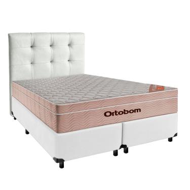 Imagem de Kit Cabeceira + Cama Box  + Colchão Queen Molas Ensacadas Airtech Ortobom