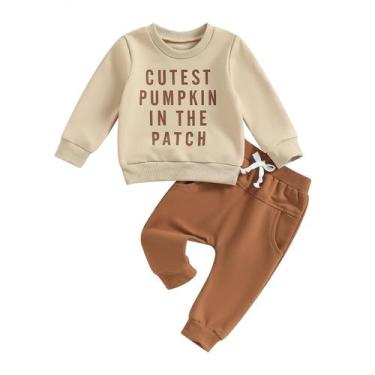 Imagem de Conjunto de roupas Adobabirl Toddler Baby Halloween Cutest Pumpkin 2-3