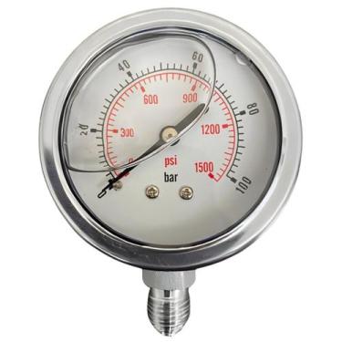 Imagem de Manômetro Reto 63mm Inox 1/4'' Glicerina - MR 063 IMP. INOX - TAUANA