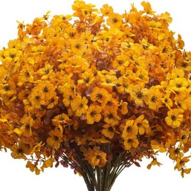 Imagem de Planta artificial Grunyia 16 pacotes Fall Mums 34 cm resistente aos ra