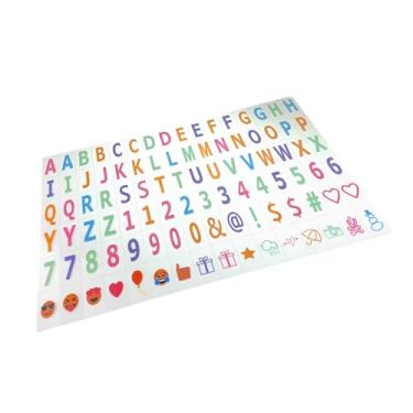 Imagem de Kit De Letras Extra Coloridas Para Luminária Light Box Cartela De Slides Para Luminária Lightbox Letreiro A4