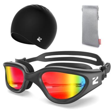Imagem de ZIONOR Óculos de natação G1 Lite com touca de natação, confortável, anti-embaciamento, conjunto de óculos de natação para adultos, homens e mulheres