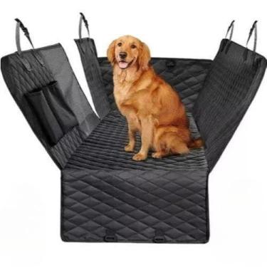 Imagem de Capa Protetora Impermeável para Banco Traseiro de Carro Pet - Capa Carro Pet, Acessórios Automotivos, Transporte Seguro para Cães e Gatos(preto)