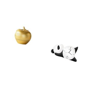 Imagem de Fenteer Ornamento Moderno de Escultura de Panda de Frutas em Resina para Mesa, Estante, Sala de Jantar, Quarto, Escritório E Decoração de Relógio de Parede Pr