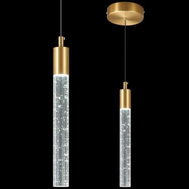 Imagem de Luz pendente zhllmq LED regulável moderna em latão dourado 6W