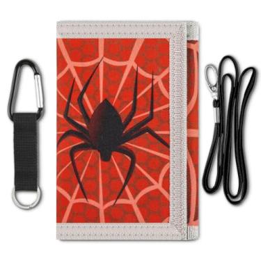 Imagem de Carteira infantil para meninos com cordão, carteira para meninos para crianças de 4 a 5 a 6 a 7 a 8 a 9 a 10 a 12 anos, carteiras para jovens com alça, carteiras infantis de gola tripla para presente