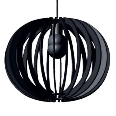 Imagem de Luminária Teto Tipo Pendente Lua Cheia Mdf - Completa Cor: Preta