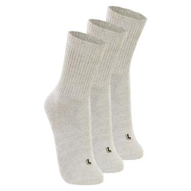 Imagem de Kit com 3 Pares de Meias Esportiva Cano Longo Lupo 3250-001, Cinza, 41