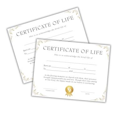 Imagem de Certificado de Vida Lembrança de Aborto Espontâneo Pacote com 30 unidades 21,6 x 28 cm Natimorto Honrando Gravidez Perdida Memorial Cura Após Perda Presente de Simpatia Asas de Anjo Bebê Arco-íris
