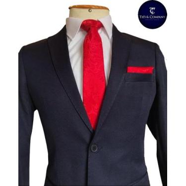 Imagem de Terno Masculino Slim Microfibra Azul Marinho Corte Italiano T&C - Eleg