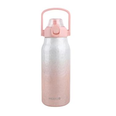 Imagem de 1700mL Garrafa Térmica De Grande Capacidade Em Aço Inoxidável 18/8 Com Canudo (Rosa)