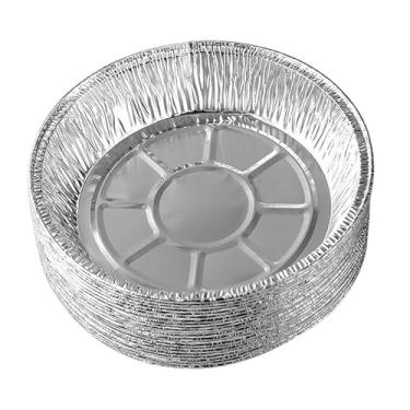 Imagem de 50 Placas Descartáveis ​​da Folha de Alumínio Dos Pces 9 Polegada, Panelas Redondas da Torta da Folha de Lata, para Fritadeiras de Ar que Assam o Armazenamento de Cozimento (7