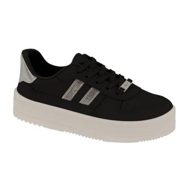 Imagem de Tênis Casual Clássico Flatform Feminino Moleca 5782.315 - Preto (Preto, BR, Adulto, Numérico, 36)