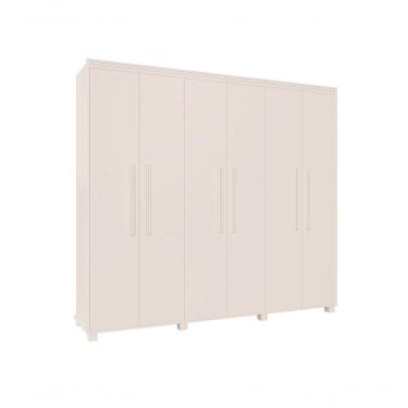 Imagem de Guarda Roupa 6 Portas 4 Gavetas Madri Branco Camas Fênix branco
