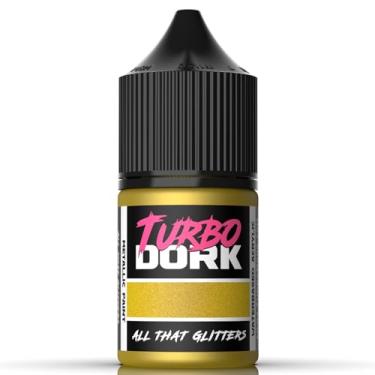 Imagem de Turbo Dork Tinta acrílica metálica All That Glitters Frasco de 22 ml - Tinta com acabamento metálico não tóxico à base de água