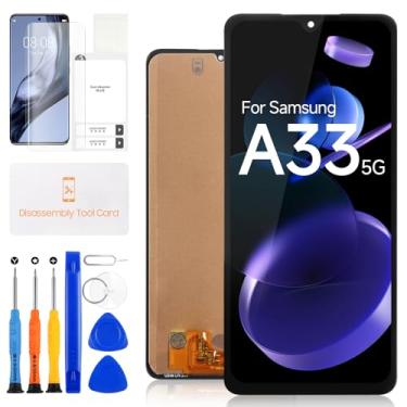 Imagem de Tela de substituição para Samsung Galaxy A33 5G A356 para Galaxy A33 5G Display LCD para Samsung SM-A336E A336B digitalizador de tela LCD sensível ao toque conjunto completo com kit de reparo (preto