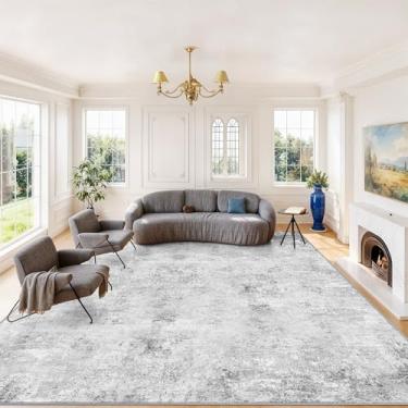 Imagem de Tapetes grandes para sala de estar 30 x 45 cm: Tapete macio lavável para quarto, tapete fino resistente a manchas para sala de jantar, tapete de piso interno antiderrapante para Villa Great Rooms