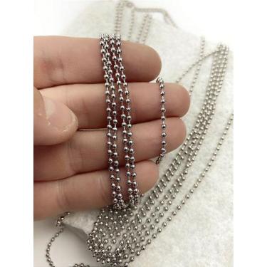 Imagem de Corrente Bolinha Aço Inox 2,5mm - 1 Metro - no-brand