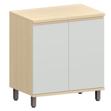 Imagem de Balcão Para Cozinha 80 Cm 2 Portas Mdf/mdp Aurora Cinza Cristal