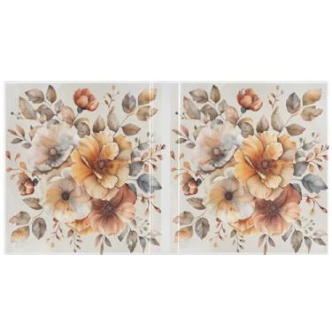 Imagem de xigua 3 fichários redondos para buquê floral aquarela, comporta 200 folhas, à prova d'água, tamanho carta 3, fichários com bolsos internos transparentes de PVC e clipe de metal antiderrapante, 1