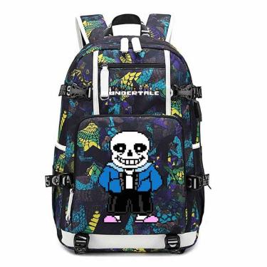 Imagem de Mochila Undertales Sans Cartoon Kids School 30x15x47cm