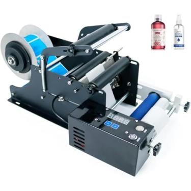 Imagem de DTEYSD Aplicador elétrico de redondo, manual de código de barras portáteis de pistola, 15-30 peças/min etiqueta de plástico de vidro