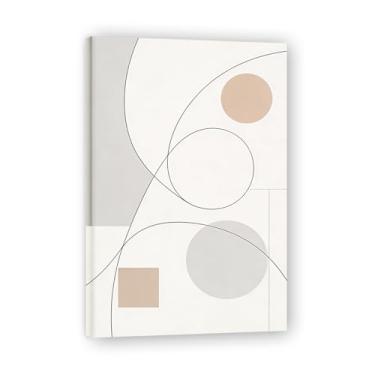 Imagem de Arte em tela minimalista gradiente minimalista: Serenidade tons neutros grande área em branco para decoração de espaço calmo Emoldurado 31,5 x 119,9 cm