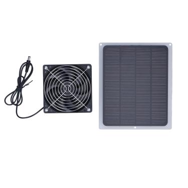 Imagem de GLOGLOW Ventilador de Painel Solar de 6 W, Silício Monocristalino, Resfriamento de Alta Eficiência para Interruptores e Tomadas de Estufa e Galinheiro