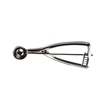 Imagem de Colher de Sorvete Aço Inoxidável 304 Espessado com Gatilho Ergonômico Multifuncional para Bolinhas Frutas Melões Biscoitos Almôndegas Muffins Cupcakes - Design Polido Formas Redondas Perfeitas