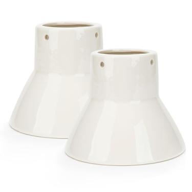 Imagem de Suporte de galinha para lata de cerveja, pacote com 2, suporte vertical de cerâmica para grelhar ao ar livre e fornos de cozinha, infunde sabor suculento com vapor, acessórios para grelhar frango